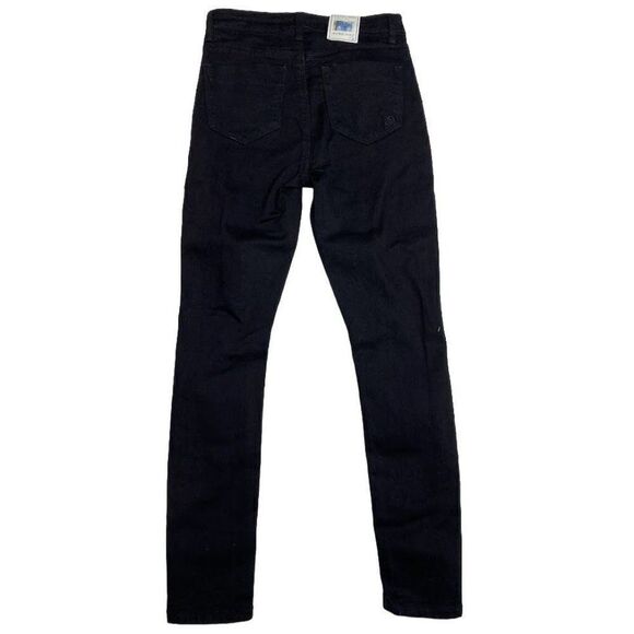 Indigo Rein Ripped Distressed Skinny Jean Jeggings Women's 25‎ Black Stretch NEW - Picture 4 of 12